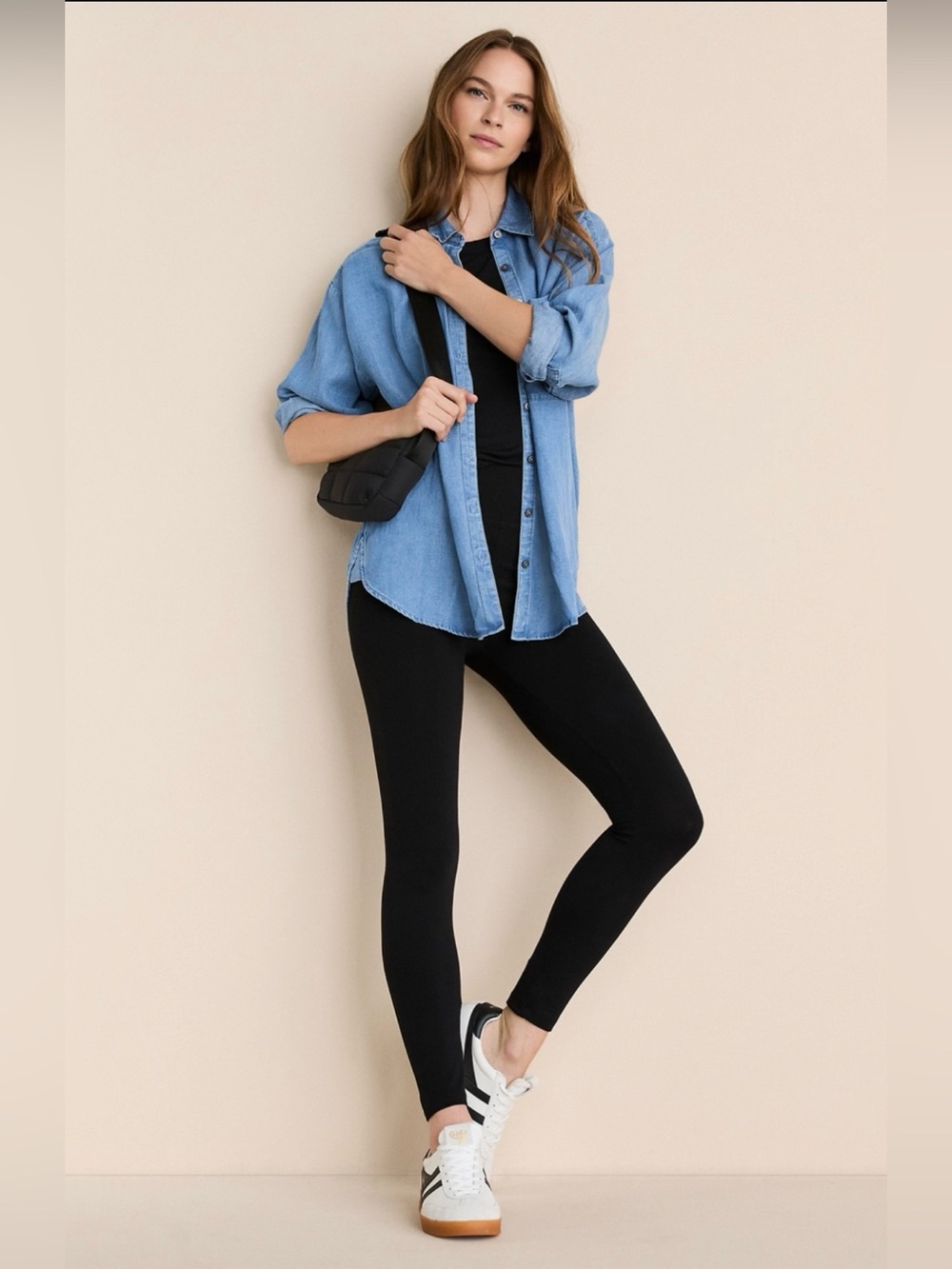 Lou & Grey Black High-Rise Essential Leggings - Women's